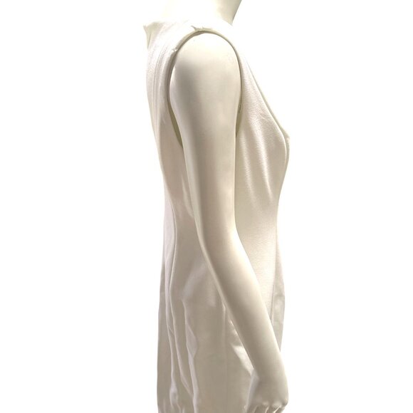 Calvin Klein Elegant White One-Shoulder Dress With Bow Accent Zipper Back  Sz 8 - Picture 2 of 15